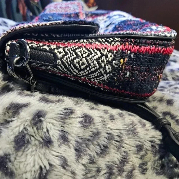 Desigual  | Patchwork Vegan Leather Crossbody/Shoulder Bag with Removable Strap - Picture 4 of 16